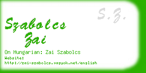 szabolcs zai business card